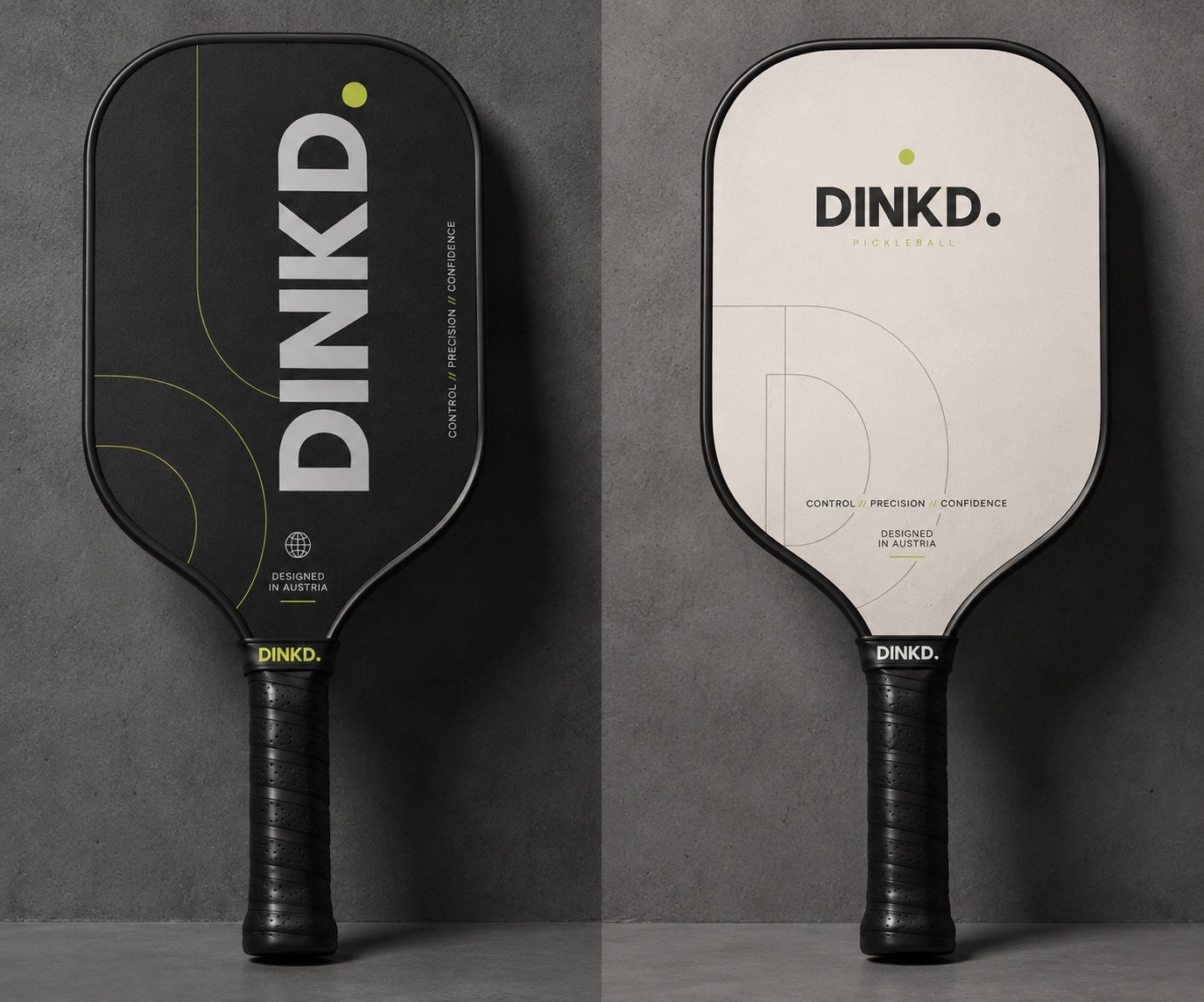 Schwarzer und off-white DINKD Pickleball-Schläger